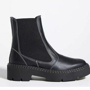 Anthro Stompy Chelsea black boots 6.5 size 37 Anthropologie EUC
